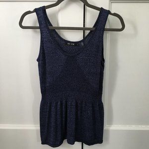 NIC + ZOE Silk Knit Peplum Tank Petite Small PS XS
